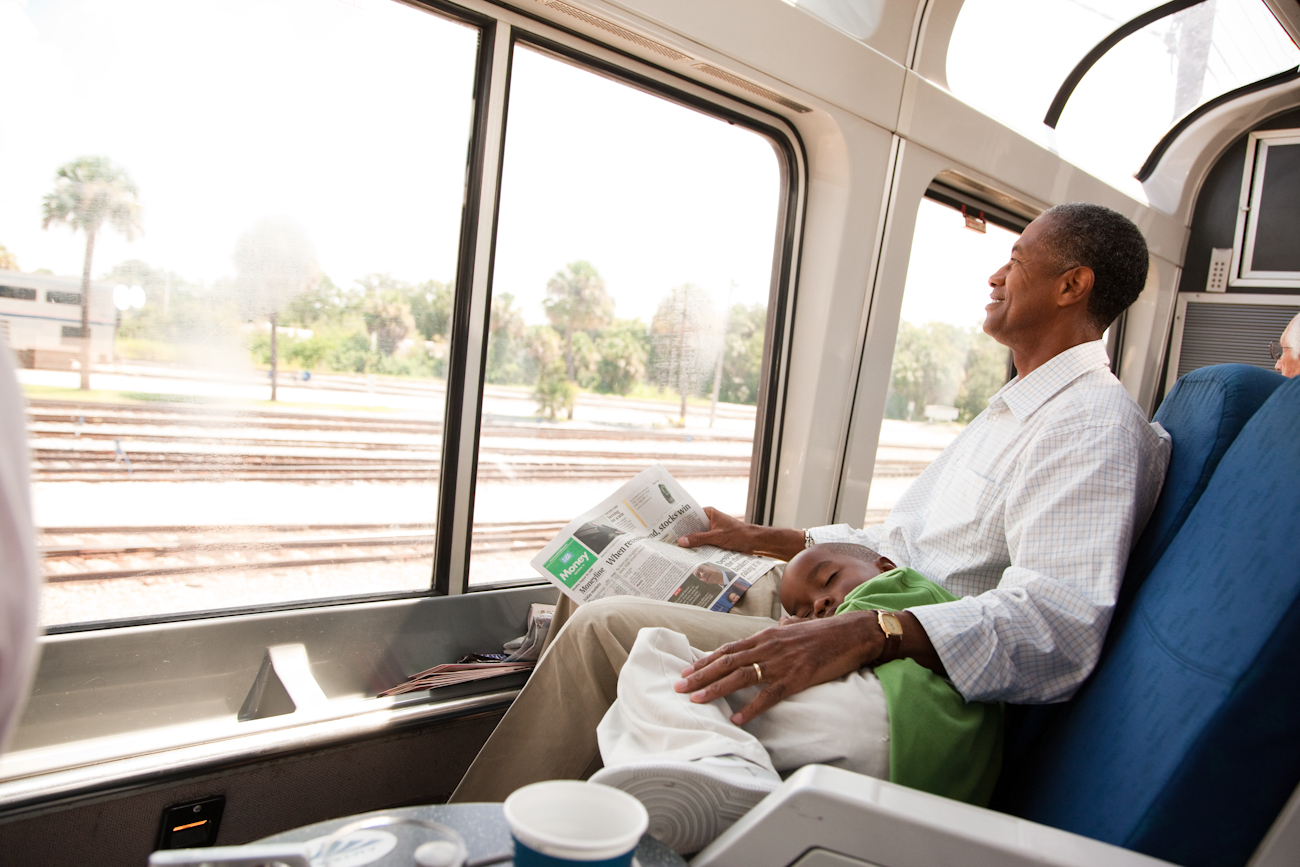 Family onboard train experience