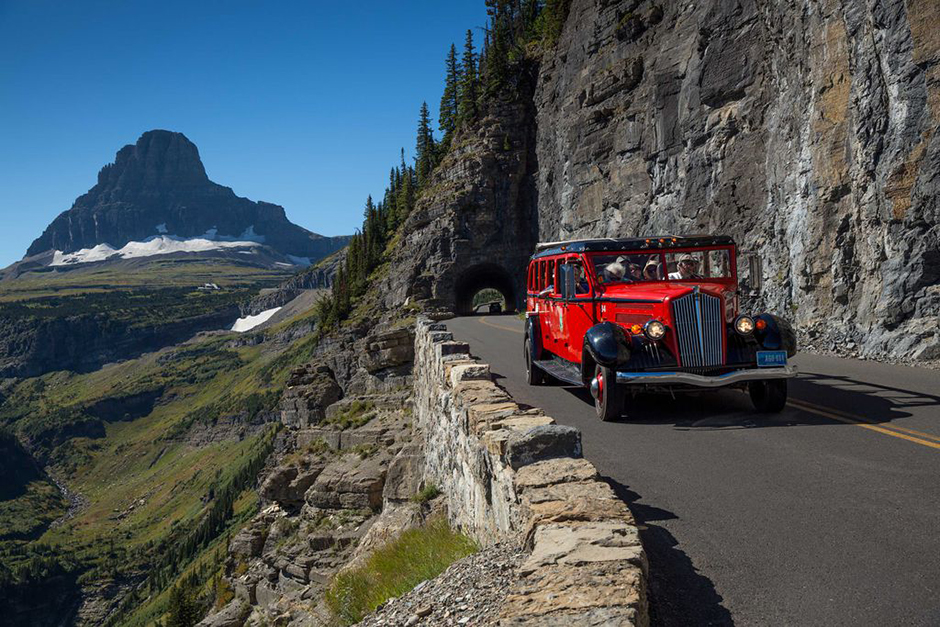 Jammer Tour Car at Glacier National Park