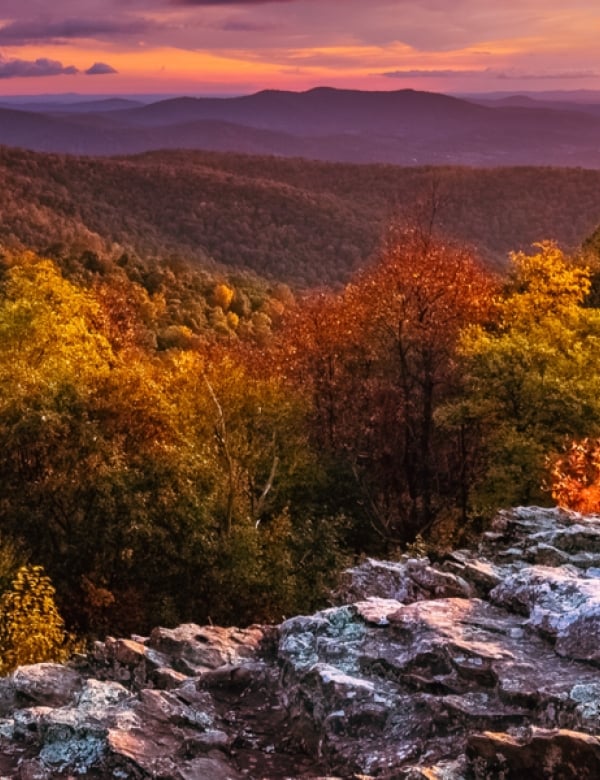 Shenandoah-National-Park-1800x600 Shenandoah National Park landscape view at sunset