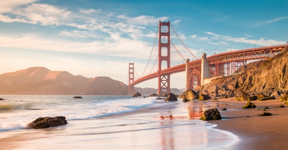 bay bridge in San Francisco, California