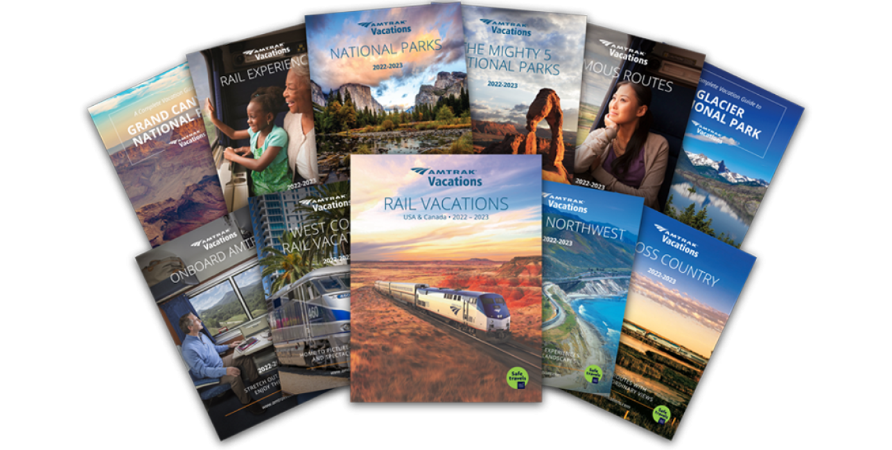 layers of brochure covers