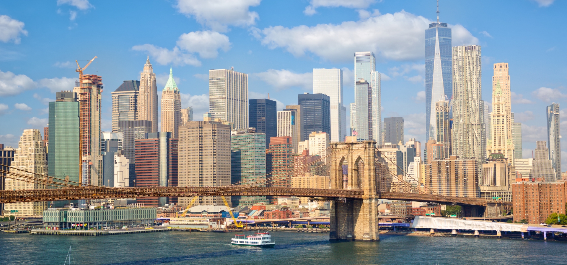 Northeastern United States brooklyn bridge and new york city skyline