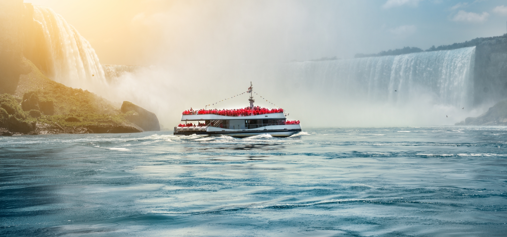 Niagara Falls Boat Tour Activity boat on Niagara Falls activity tour