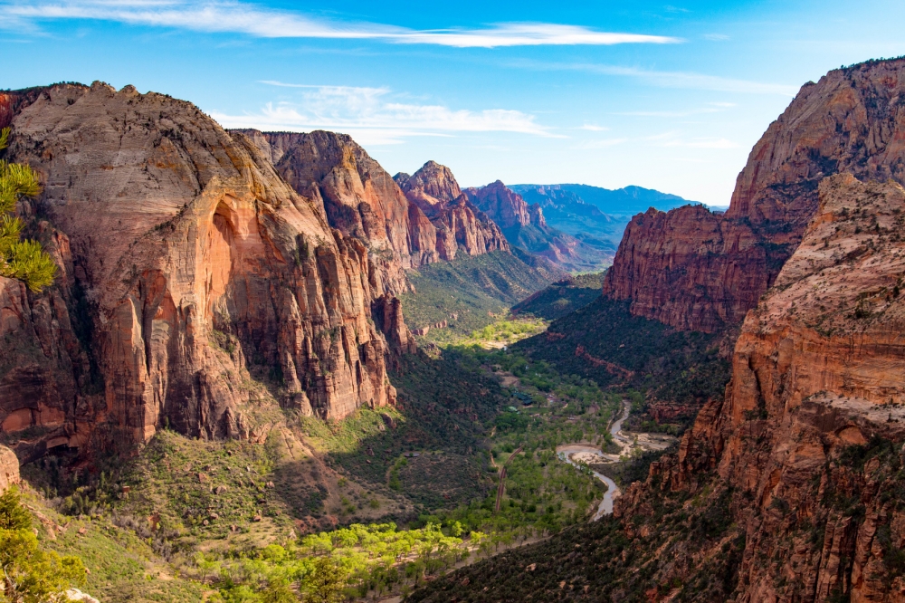 View from Angels Landing, Zion National Park, Utah 