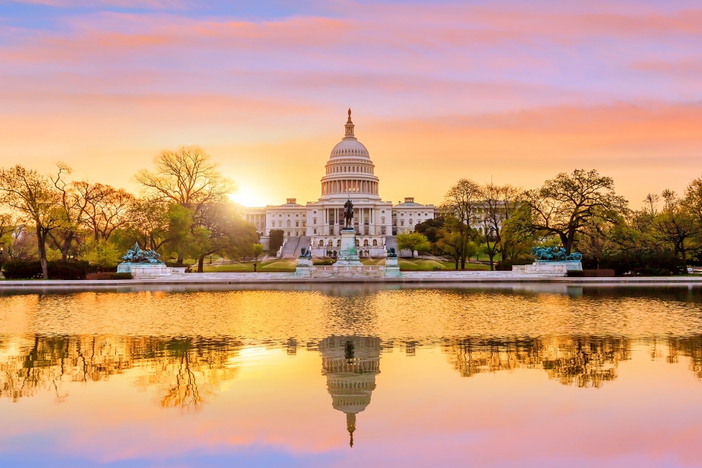 Washington, D.C Capital building during sunset
