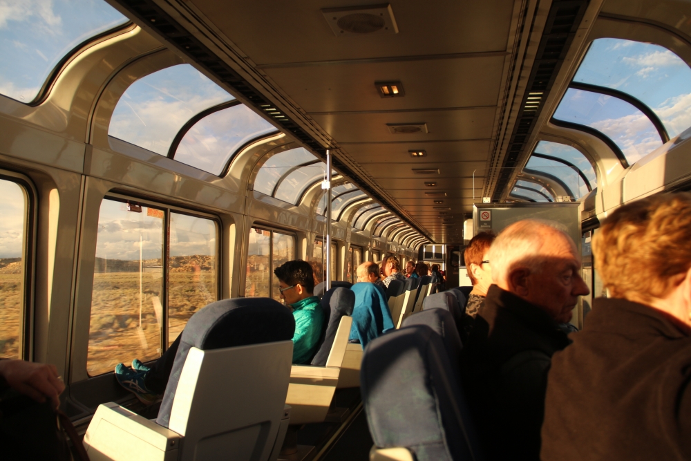 California Zephyr Passengers in Observation Car