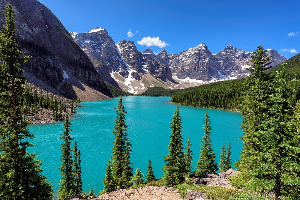 canadian rockies view with lake