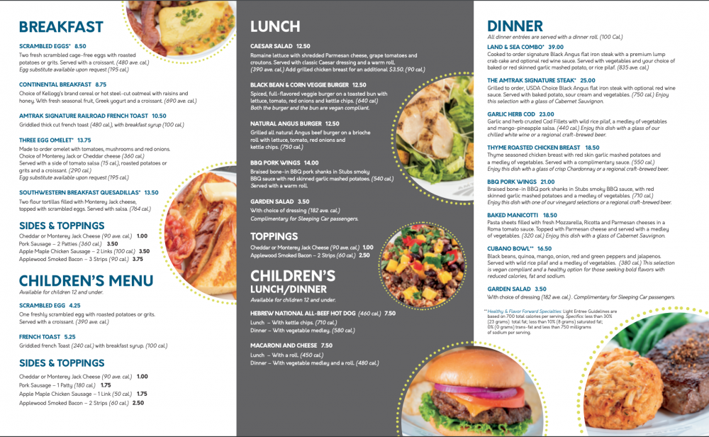 Traditional Dining Menu Full Traditional Dining Menu view of pages